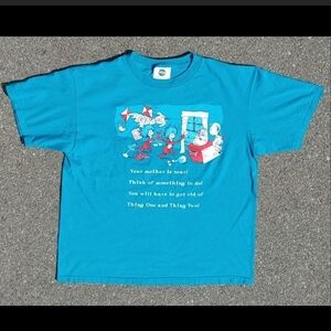 ​Vtg 2000s Universal Studios Dr Seuss Double Sided Print T-Shirt Large